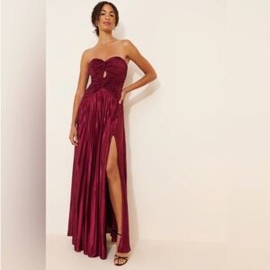 Lulus Florence Twist Front Strapless Dress